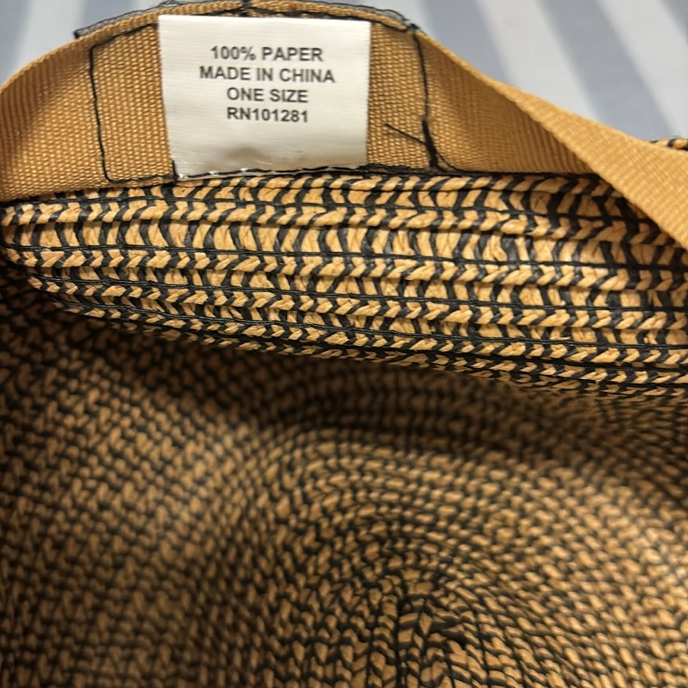 Pugs Woven Straw Sun Hat with Black Band - Picture 7 of 9